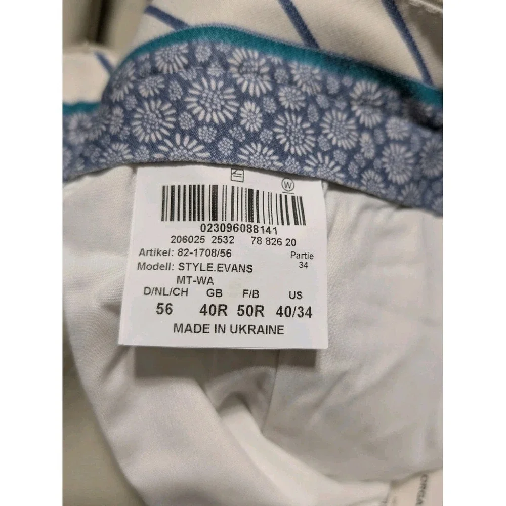 BRAX Evans Chino Pants Mens 40x34 Beige Regular Fit Stretch NWT Germany Fabric